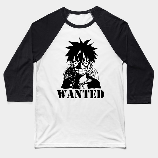 one piece anime - luffy Baseball T-Shirt by OM Des